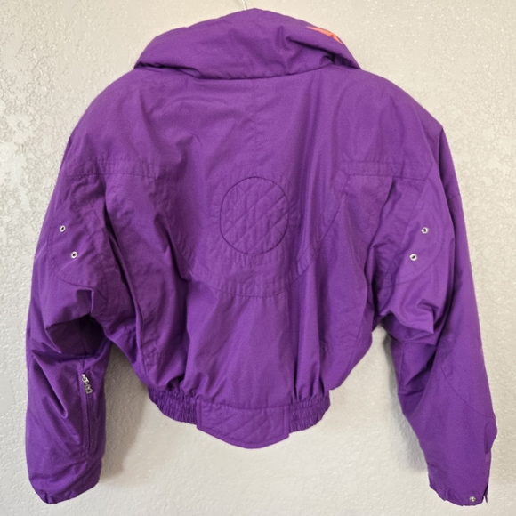 Vintage BOGNER Helicopter Ski Jacket Size women's 8 purple retro Aviation - Picture 5 of 11